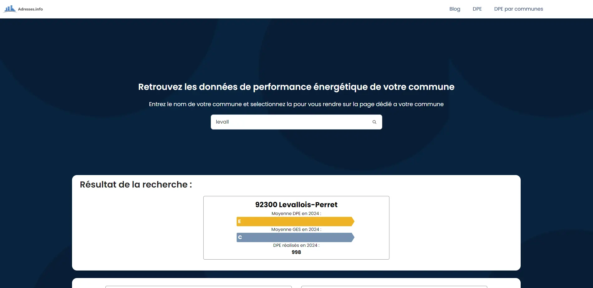 Recherche de commune